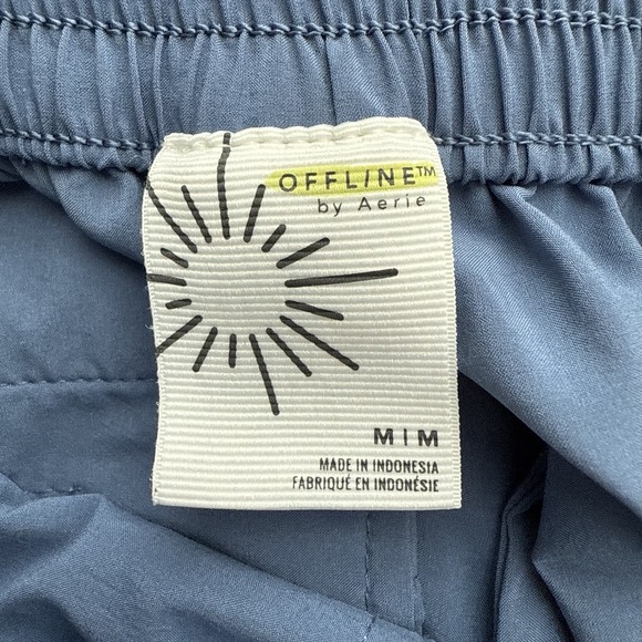 Aerie Offline Nylon Cargo Pants Womens Medium Blue Travel Lightweight Packable - Picture 6 of 10